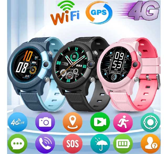 Đồng Hồ Thông Minh Trẻ Em D36 – Nghe Gọi 2 Chiều, Video Call, Định Vị GPS, Kháng Nước